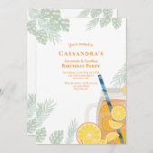 Lemonade-Party Einladung (Vorne/Hinten)