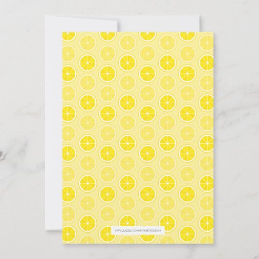 Lemonade-Party Einladung (Rückseite)