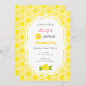 Lemonade-Party Einladung (Vorne/Hinten)