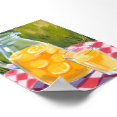 Lemonade Picnic | Zitronenfrucht gestrichen Poster (Ecke)
