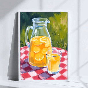Lemonade Picnic Zitronenfrucht gestrichen Poster