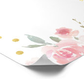 Lemonade Pink Floral Baby Dusche Willkommen Poster (Ecke)