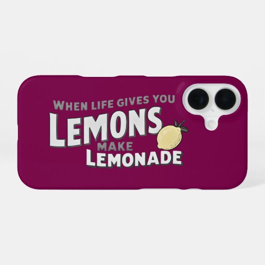 Lemonade Quote Optimism Funny Lemons iPhone Case iPhone 16 Hülle (Rückseite (Horizontal))