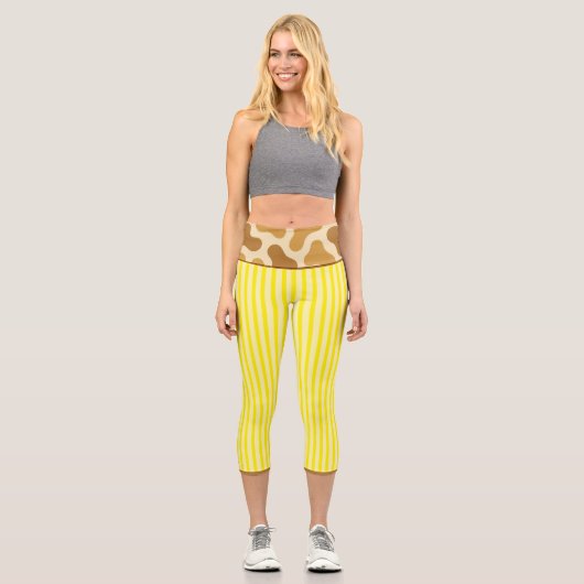 "LEMONADE SAFARI" - HIGH-WAISTED CAPRI PANTS (Vorderseite)