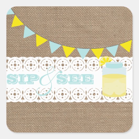 Lemonade Sip and See Baby Boy Sticker (Vorderseite)