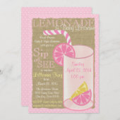 Lemonade Sip and See Einladung (Vorne/Hinten)
