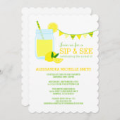 Lemonade Sip and See Party Einladung (Vorne/Hinten)
