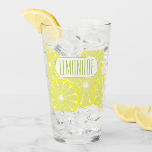 Lemonade Slice Glass Tumbler (Vorderseite Ice)