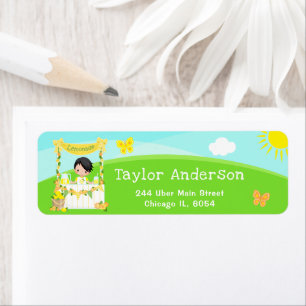 Lemonade Stand Birthday Black Hair Boy