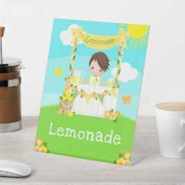 Lemonade Stand Birthday Brown Hair Boy Sockelschild