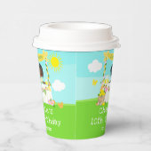 Lemonade Stand Birthday Dark Skin Girl Pappbecher (Rechts)