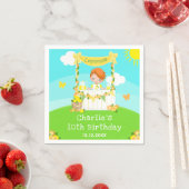 Lemonade Stand Birthday Red Hair Boy Serviette (Beispiel)