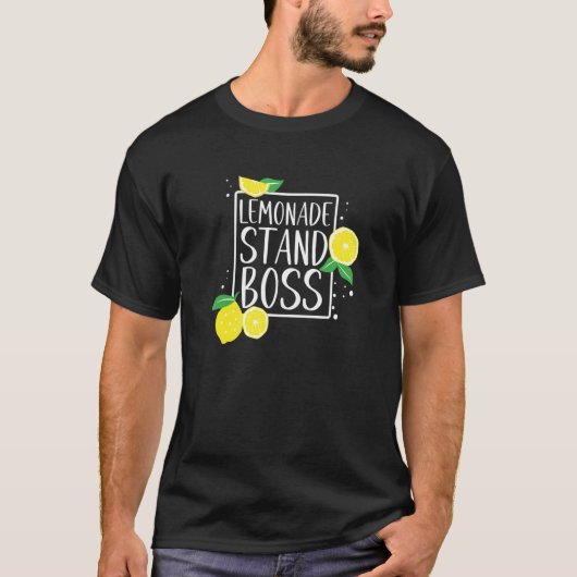 Lemonade Stand Boss Lemon Juice Business T-Shirt (Vorderseite)