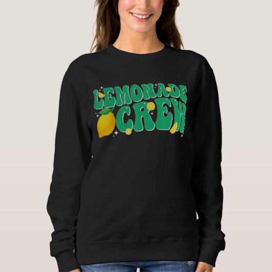 Lemonade Stand Crew Boss Lemon Juice Retro Groovy  Sweatshirt (Vorderseite)