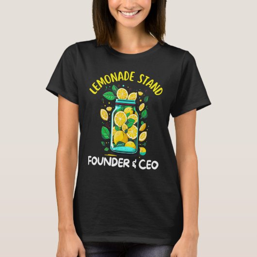 Lemonade Stand for Entrepreneur Kids Lemon Boss Li T-Shirt (Vorderseite)