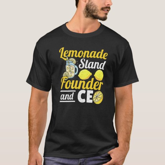 Lemonade Stand Founder und CEO von Lemon Juice Sel T-Shirt (Vorderseite)