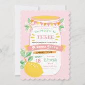 Lemonade Stand Geburtstagsparty Einladung (Vorderseite)