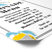 Lemonade Stand Menu Poster (Ecke)