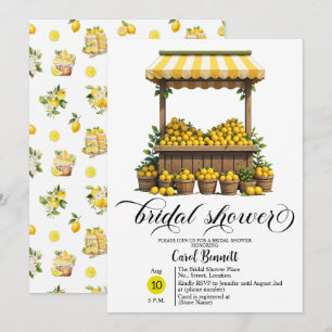 Lemonade Stand Mittelmeer Sommer Brautparty Einladung