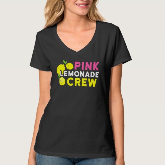 Lemonade Stand Pink Lemonade Crew Summer Frucht Le T-Shirt (Vorderseite)