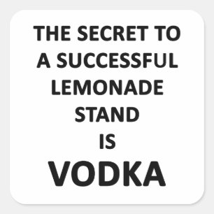 Lemonade Stand Quadratischer Aufkleber