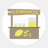 Lemonade Stand Runder Aufkleber (Vorderseite)