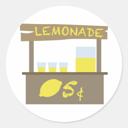 Lemonade Stand Runder Aufkleber (Vorderseite)