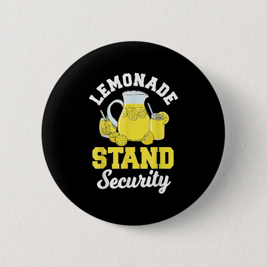 Lemonade Stand Security Lemon Juice Citrus Sommer Button (Vorderseite)