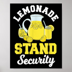 Lemonade Stand Security Lemon Juice Citrus Sommer Poster