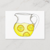 Lemonade Stand Yellow Lemon Ade Pitcher Visitenkarte (Vorderseite)