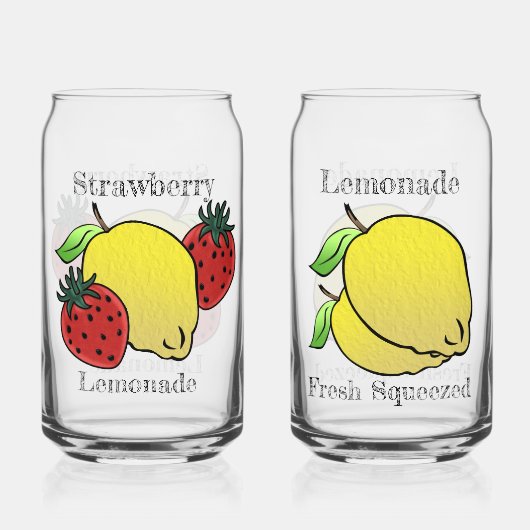 Lemonade & Strawberry Lemonade Personalisiert Dosenglas (Vorderseite)