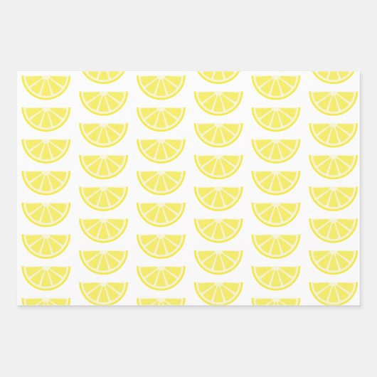Lemonade Stripes Lemon Geschenkblätter Geschenkpapier Set (Vorderseite 3)