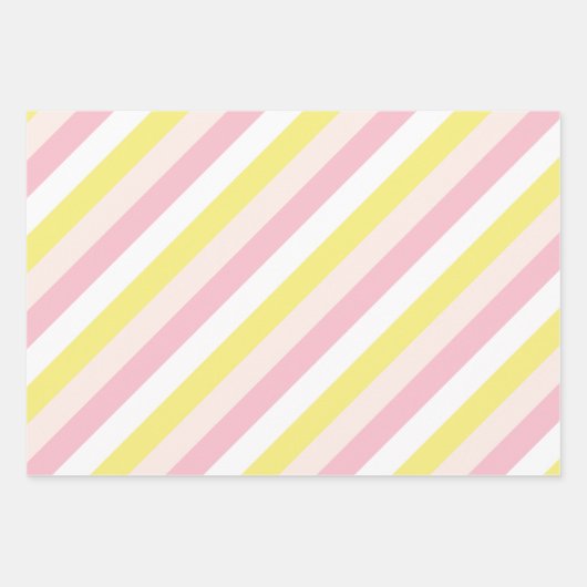 Lemonade Stripes Lemon Geschenkblätter Geschenkpapier Set (Vorderseite 2)