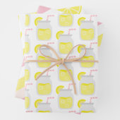 Lemonade Stripes Lemon Geschenkblätter Geschenkpapier Set (Beispiel)