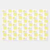 Lemonade Stripes Lemon Geschenkblätter Geschenkpapier Set (Vorderseite)