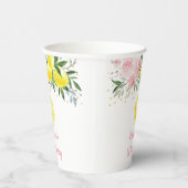 Lemonade Sunshine Pink Floral Geburtstag Pappbecher (Rechts)