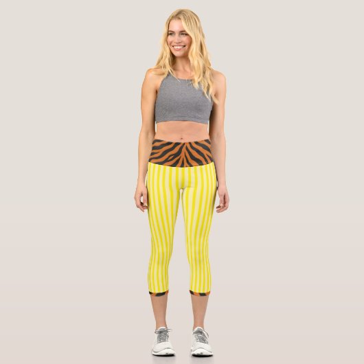 "LEMONADE TIGRESS" - HIGH-WAISTED CAPRI PANTS (Vorderseite)