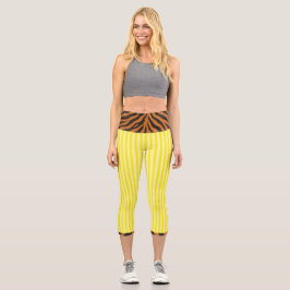 "LEMONADE TIGRESS" - HOCHGESCHNITTENE CAPRI-HOSEN CAPRI LEGGINGS