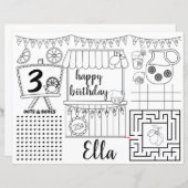 Lemonade-Tischsets, rosafarbene Limonade (Vorne/Hinten)