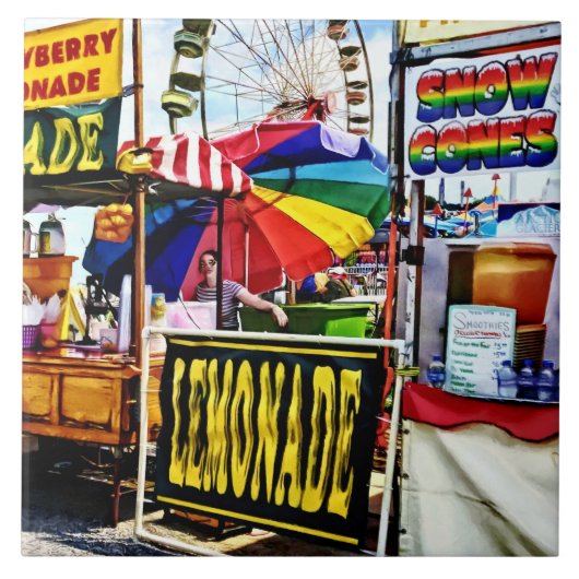Lemonade und Snow Cones auf der Messe Fliese (Vorderseite)