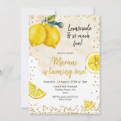 Lemonade und so viel Spaß zum Geburtstag Einladung (Vorderseite)