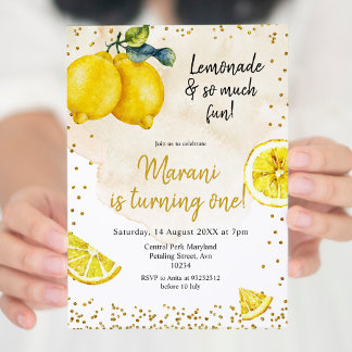 Lemonade und so viel Spaß zum Geburtstag Einladung