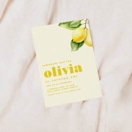 Lemonade und Spaß, ein erster Geburtstag Einladung