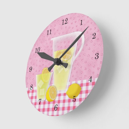 Lemonade Wall Clock Runde Wanduhr (Winkel)
