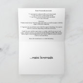 Lemonade: Wenn das Leben einem Zitronen gibt Karte (Innenseite)