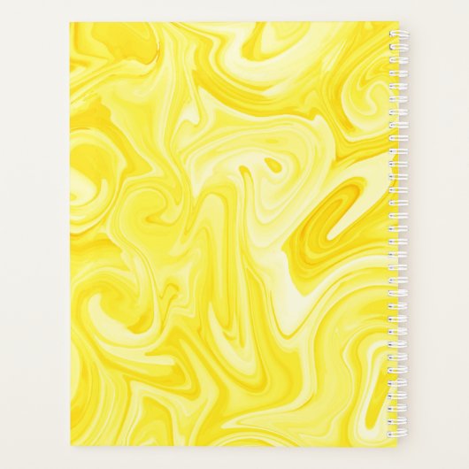 LEMONADE Yellow Annual Planner Preppy Modern Fun Planer (Rückseite)