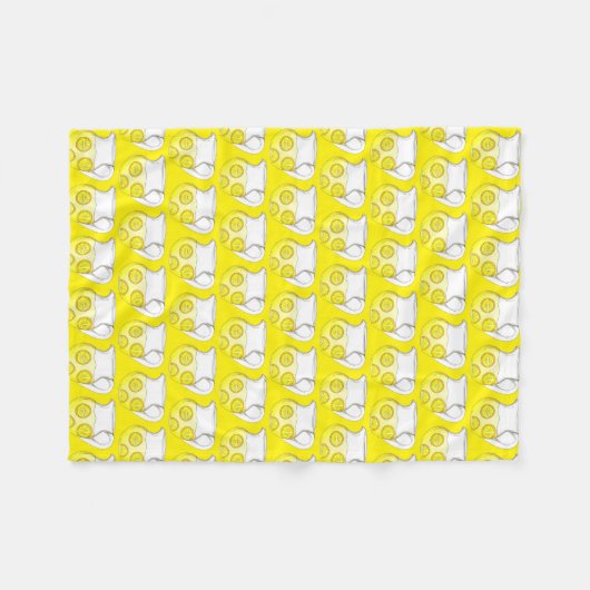 Lemonade Yellow Lemon Ade Pitcher Citrus Fleecedecke (Vorderseite (Horizontal))