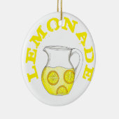 Lemonade Yellow Lemon Ade Pitcher Citrus Keramik Ornament (Rechts)