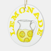 Lemonade Yellow Lemon Ade Pitcher Citrus Keramik Ornament (Links)