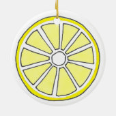 Lemonade Yellow Lemon Ade Pitcher Citrus Keramik Ornament (Hinten)
